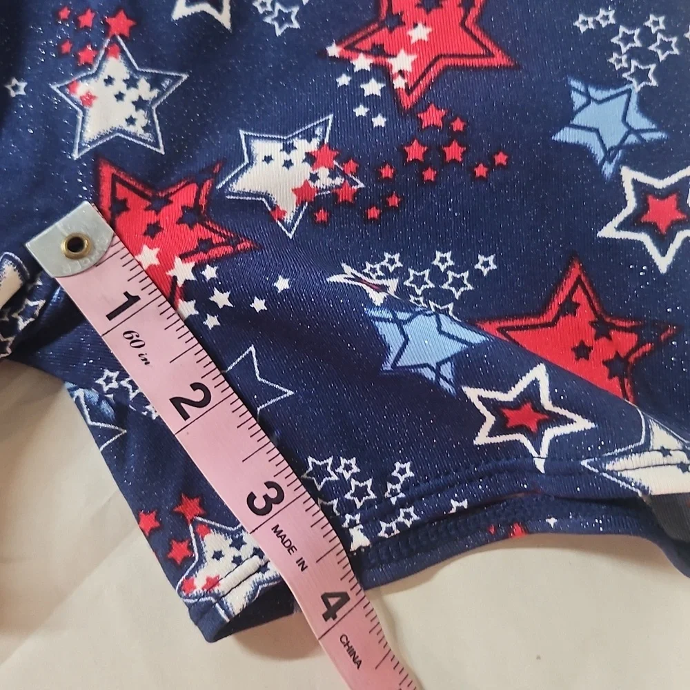 Just Imagine Leotard Medium Red /White/Blue Stars